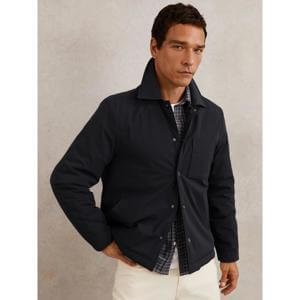 REISS Parker Lightly-Padded Patch-Pocket Overshirt